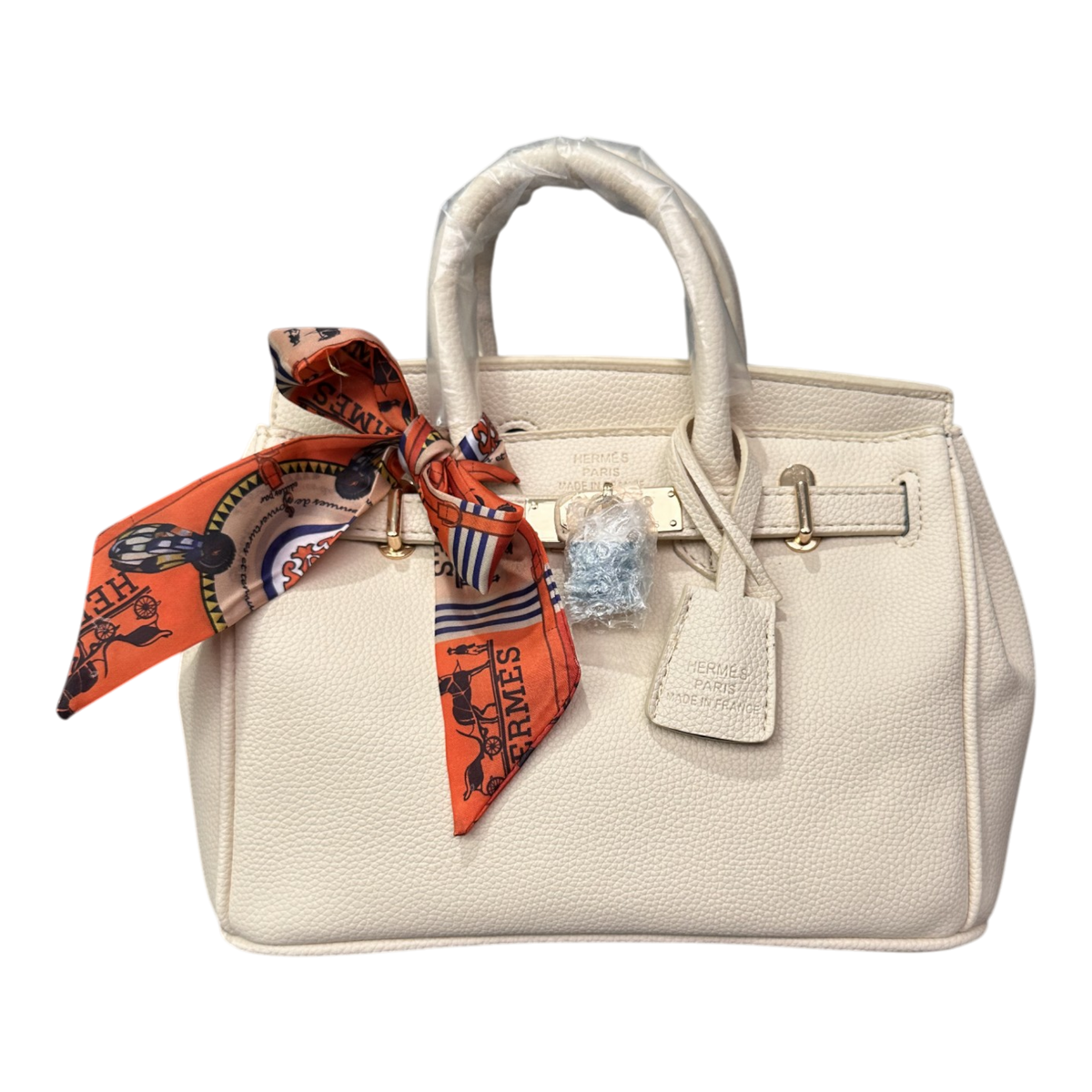 Hermès Top-Handle – Fildeș – fotografia 1