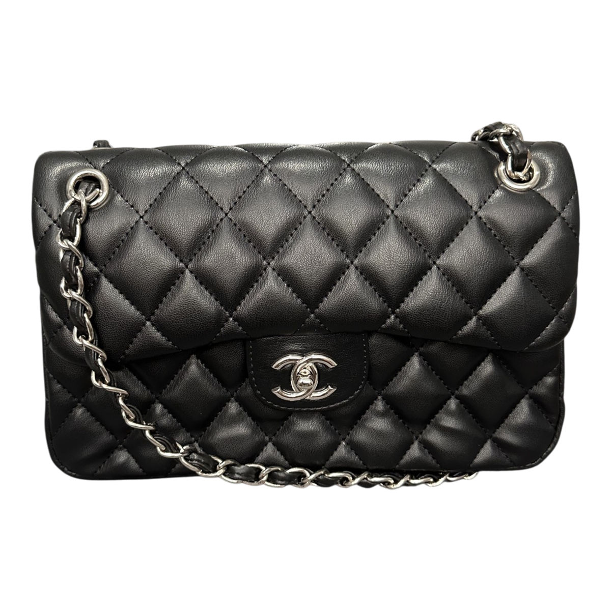 Chanel Quilted Compactă Negru