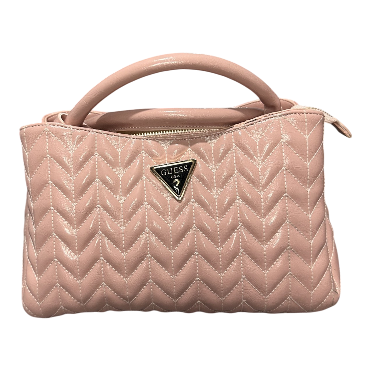 Guess Quilted Tote – Roz pudrat – fotografia 1