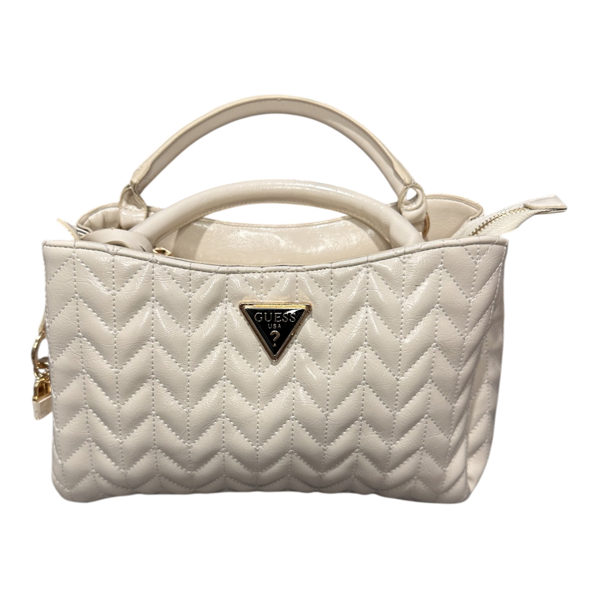Guess Quilted Tote – Fildeș – fotografia 1