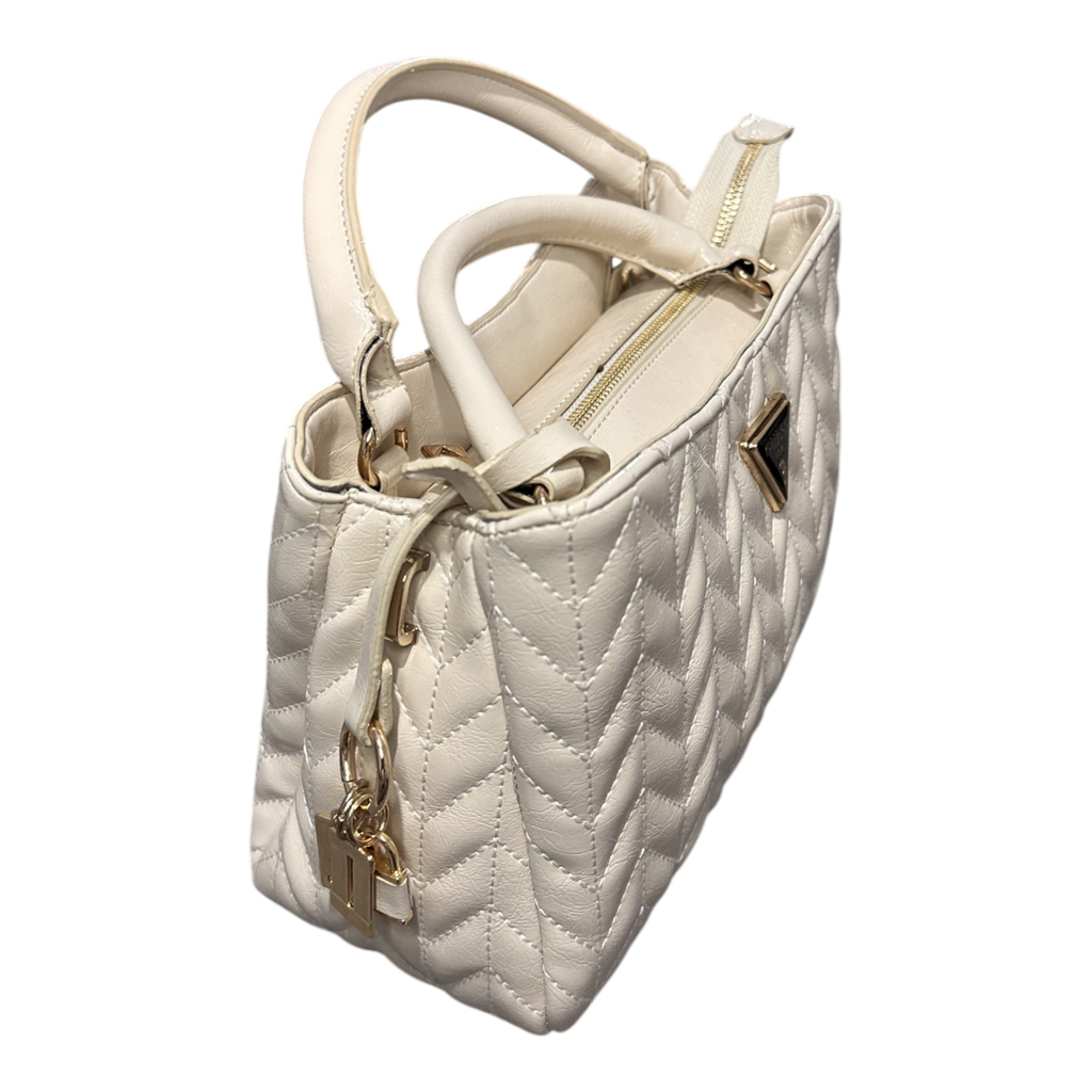 Guess Quilted Tote – Fildeș – fotografia 2