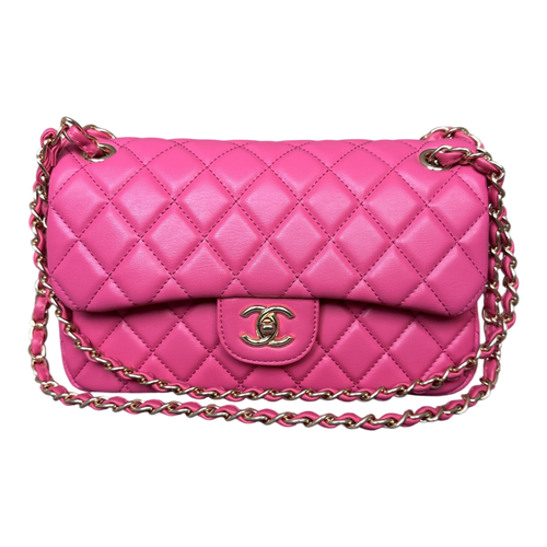 Chanel Matlasată – Roz Fuchsia, Auriu & Argintiu – fotografia 1