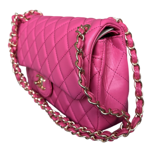 Chanel Matlasată – Roz Fuchsia, Auriu & Argintiu – fotografia 2