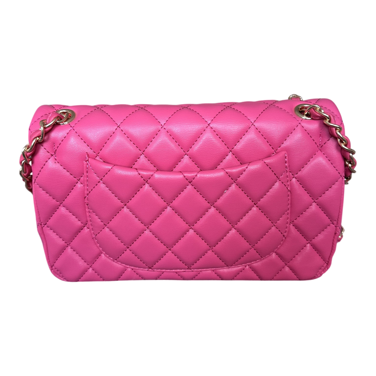 Chanel Matlasată – Roz Fuchsia, Auriu & Argintiu – fotografia 3