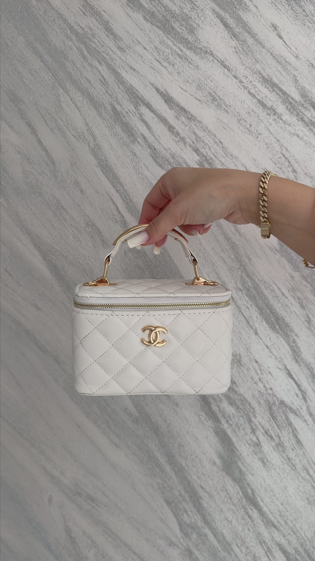 Chanel Vanity – Matlasată, Alb