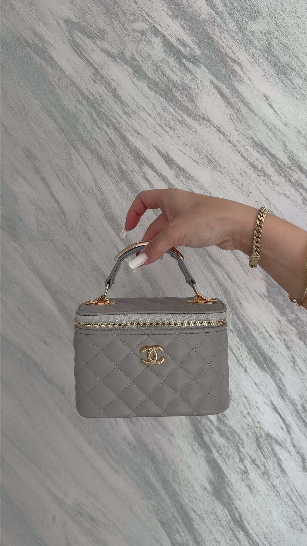 Chanel Vanity – Matlasată, Gri