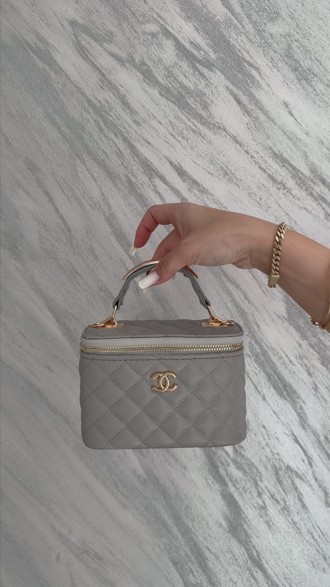 Chanel Vanity – Matlasată, Gri
